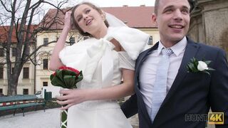 HUNT4K. Married couple decides to sell brides pussy for good price