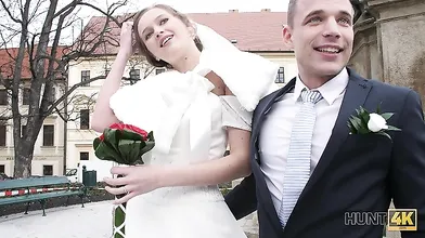 HUNT4K. Married couple decides to sell brides pussy for good price