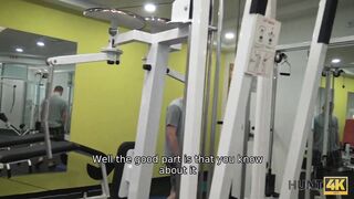 HUNT4K. Muscled bf watches how well-shaped teen girl cheats