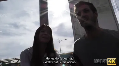 HUNT4K. Gentleman finds poor girl on bus station and bangs her hard