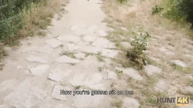 HUNT4K. Kind guy helps poor couple with cash for passionate sex