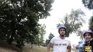 HUNT4K. Boy is ready to watch how his tender cutie becomes whore