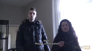 HUNT4K. Skinny miss gets in hands of rich gentleman for good payment
