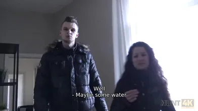 HUNT4K. Skinny miss gets in hands of rich gentleman for good payment
