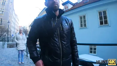 HUNT4K. Voluptuous hottie decides to fuck for cash but not a bouquet