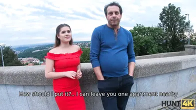 HUNT4K. Hunter with the camera offers money to poor male for sex with his hot step-daughter