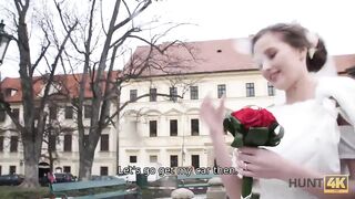 HUNT4K. Rich man pays well to fuck hot young babe on her wedding day