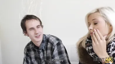 HUNT4K. Neighbor helps teen couple get home after crazy fucking