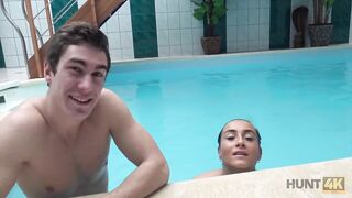 HUNT4K. Hottie wants to have fun in the pool so why pleases owner