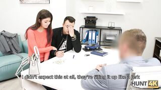 HUNT4K. Poor man can’t pay for car but his GF can give sex services