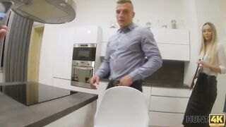 HUNT4K. Man rents an apartment and fucks a blonde immediately