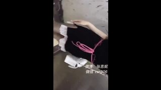 Public Gaming store super cute Ladyboy masturbate and cum on her chair