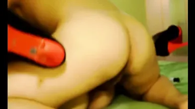 asian milf femboy playing with her sex toy and with her toy boy fucked