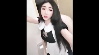 Teen Ladyboy Maid selfie video getting anal fucked by her house boss