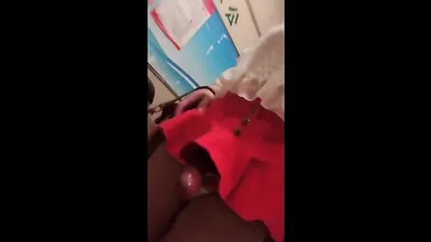 Super cute and shy Asian Ladyboy goes shopping flashing her cock under her skirt