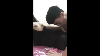 Asian Katoey Ladyboy wearing a body stockings pleasing an asian faggot
