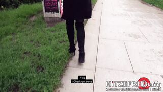 HITZEFREI.dating STREET-FUCK with GERMAN Brunette LULLU GUN