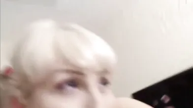 She is a super blonde trap girl cocksucker and sissy with a dude