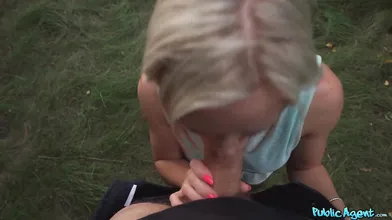 Czech Blonde Lily Picked Up & Pounded at Train Station