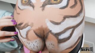 Mofos: Body Paint Threesome Part 2 on XPORN with Samantha Reigns and Yumi Sin