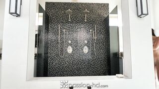 PassionHD: Fresh Shaved Pussy Shower Fuck on XPORN