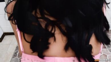Spanish MILF Squats & Squirts on Lucker