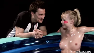 Oily threesome with Mia Magma