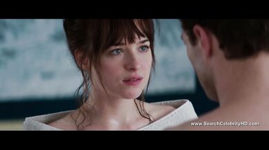 Brunette Dakota Johnson spanked and ate out