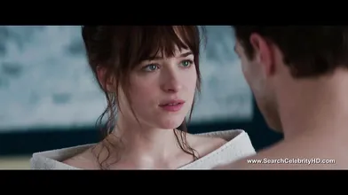 Brunette Dakota Johnson spanked and ate out