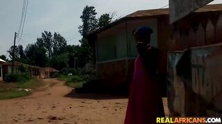 Black Nigerian Dinner Lady Gets Huge Ebony Cock For Lunch!