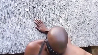 Bald African Hottie Gets Tied Up For Some Sexy Fun