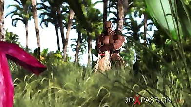 Hot Sex In Jungle! Big Black Cock Rams College Girl
