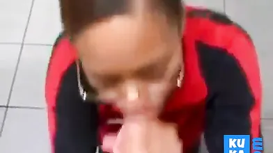Black Store Clerk Sucks White Cock On The Job Ebony