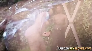THICK African Nipple Clamp Domination In Public BDSM