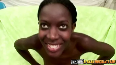 Ebony Amateur Sweetie Used In White Blowbang Galore
