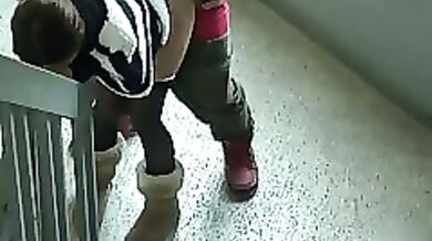 Chinese babe is having sex with her manager not knowing that someone is watching them